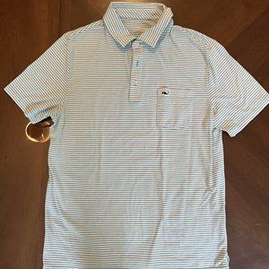 Boy's Vineyard Vines Striped Polo Shirt